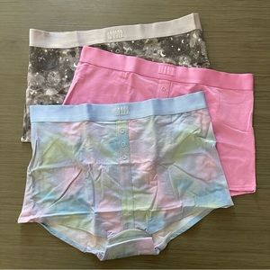 VS PINK High-Waist Logo Boyshort Panties (XXL)